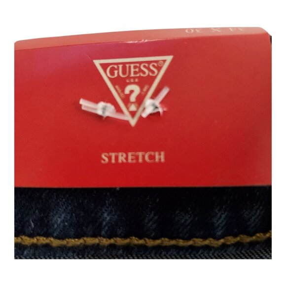 NWT GUESS SZ 38 x 30 Men's Vermont Slim Straight Distressed Stretch Jeans - Picture 7 of 16